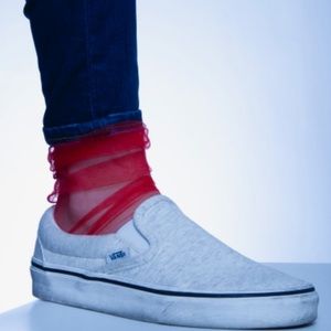 Brand New!  Mesh Red Socks